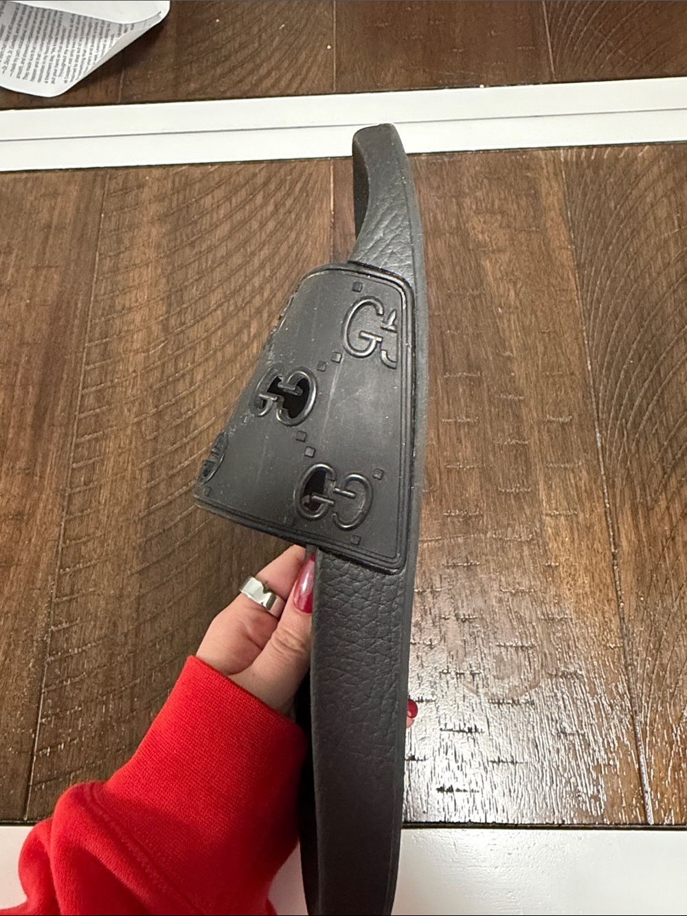 Gucci Black Women's GG Logo Rubber Slide Sandals - Picture 3 of 6